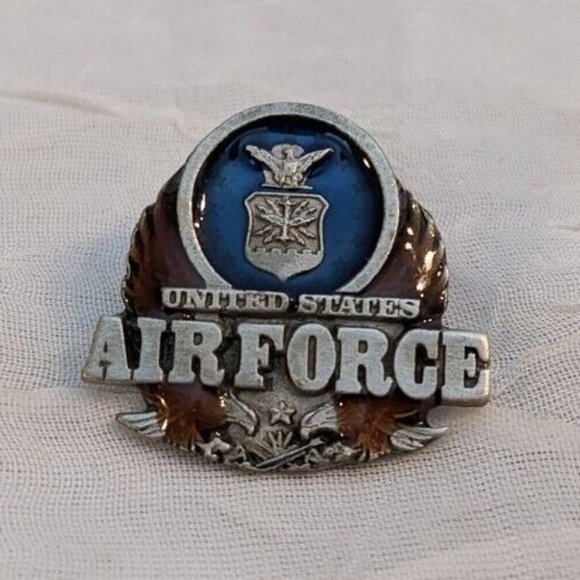 Vtg Air Force Siskiyou United States Lapel Pin Collectible Pewter USA Pinback No - Picture 6 of 8